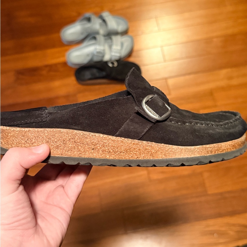 Women’s Black Suede Birkenstock Clogs